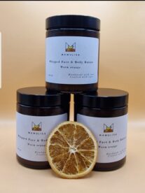 Natural face & body butter warm orange jar with shea butter